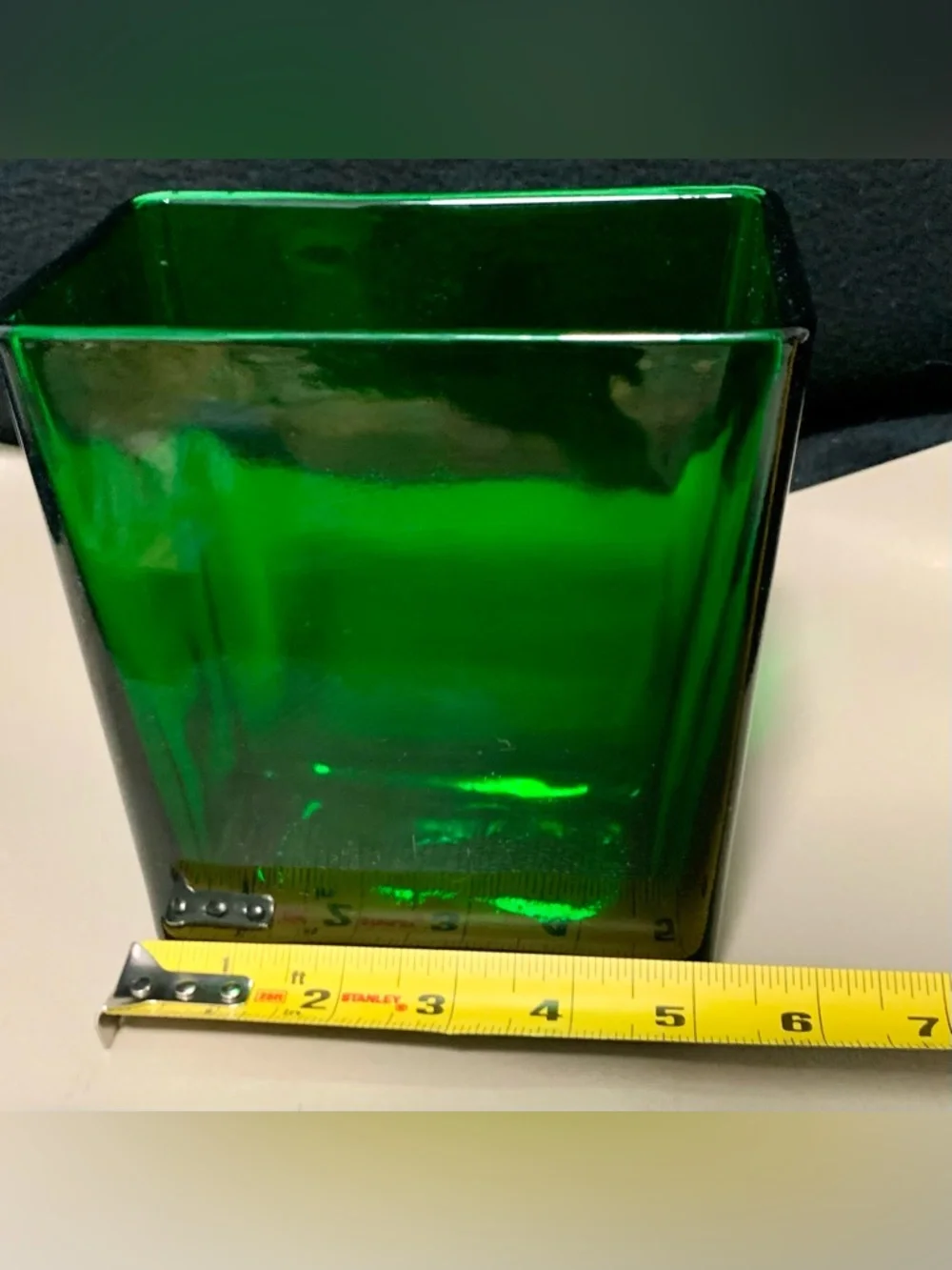 🔍 Vintage Napco Emerald Green Glass Vase / Planter #1168 | Mid-Century Modern